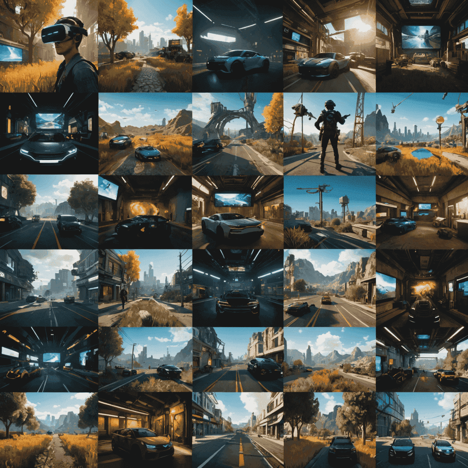 A collage of screenshots from the top 10 VR games of 2024, showcasing diverse gaming environments and characters.