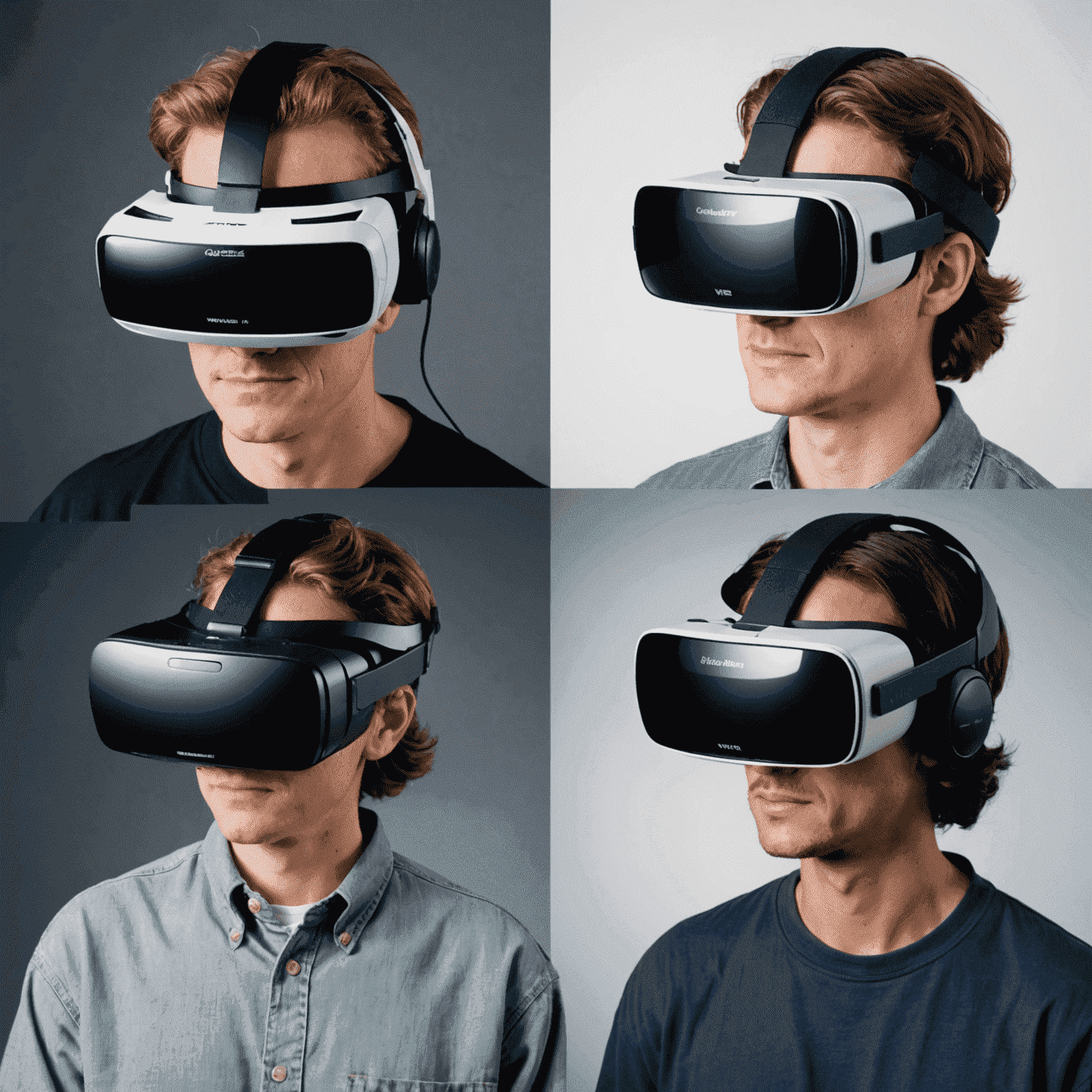 A side-by-side comparison of an early VR headset from the 1990s and a modern VR headset, showcasing the technological advancements